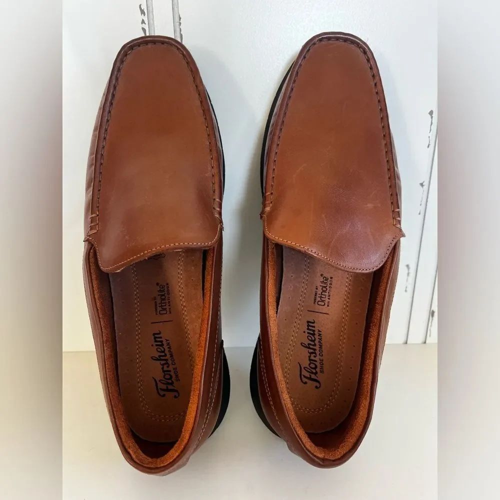 Florsheim Men's Tan Leather Slip-On Loafers